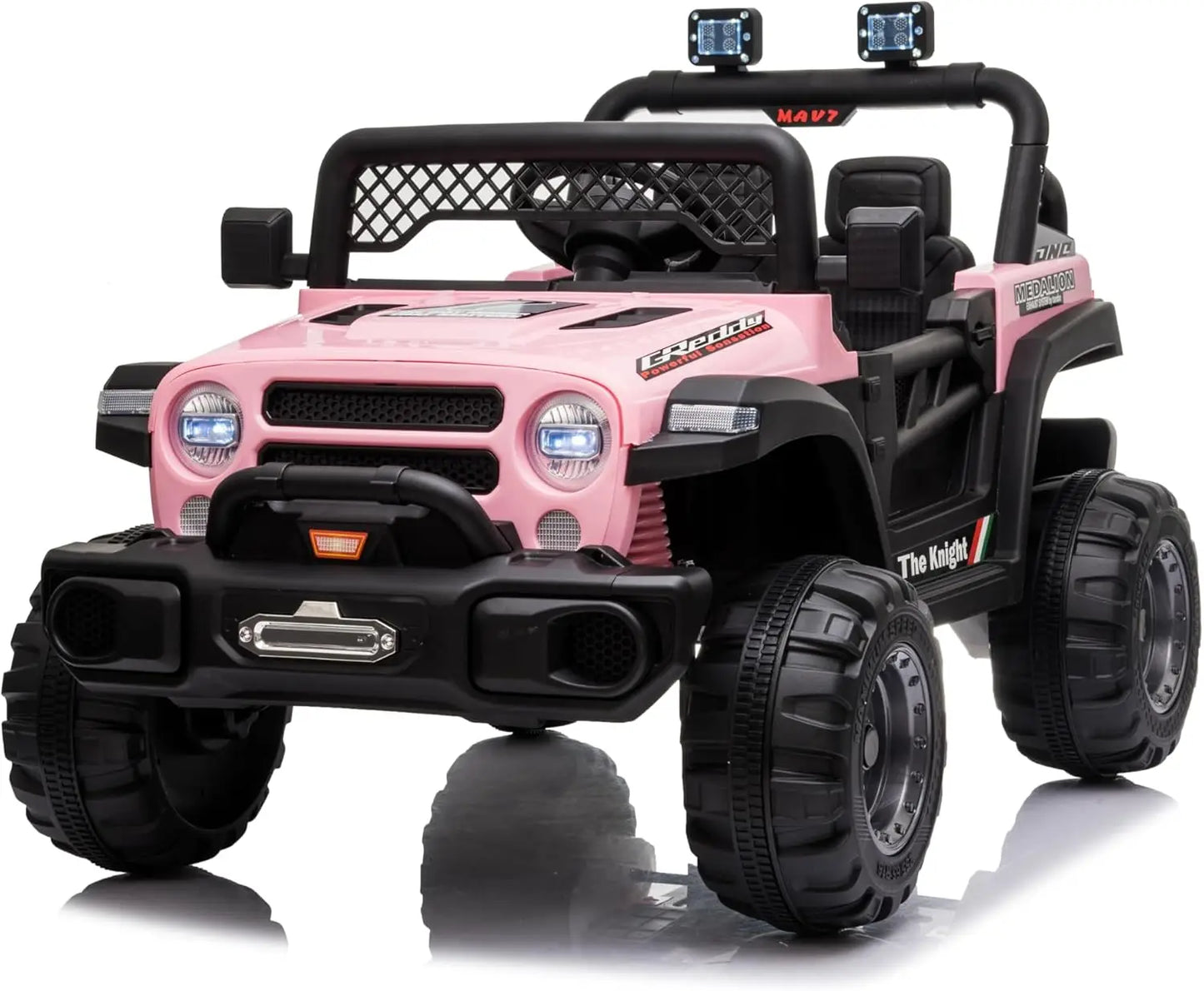 HiMISS 12V Ride On Car With Remote Control And Music LED Lights