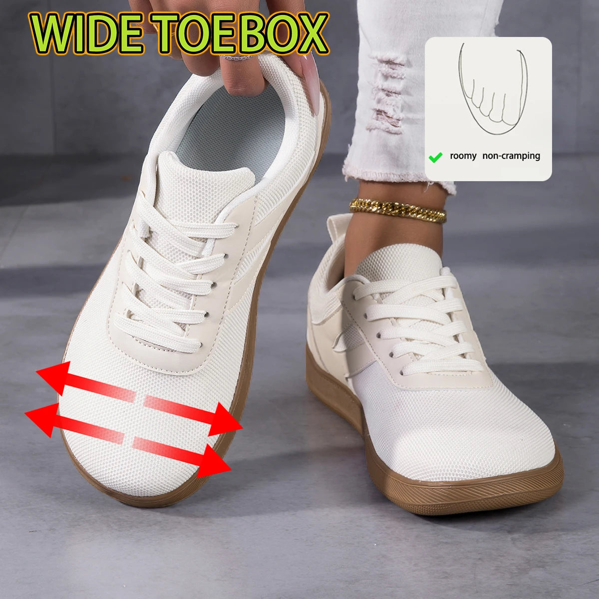 Women Lightweight Air Mesh Sneakers Slip Resistant Walking Training Shoes