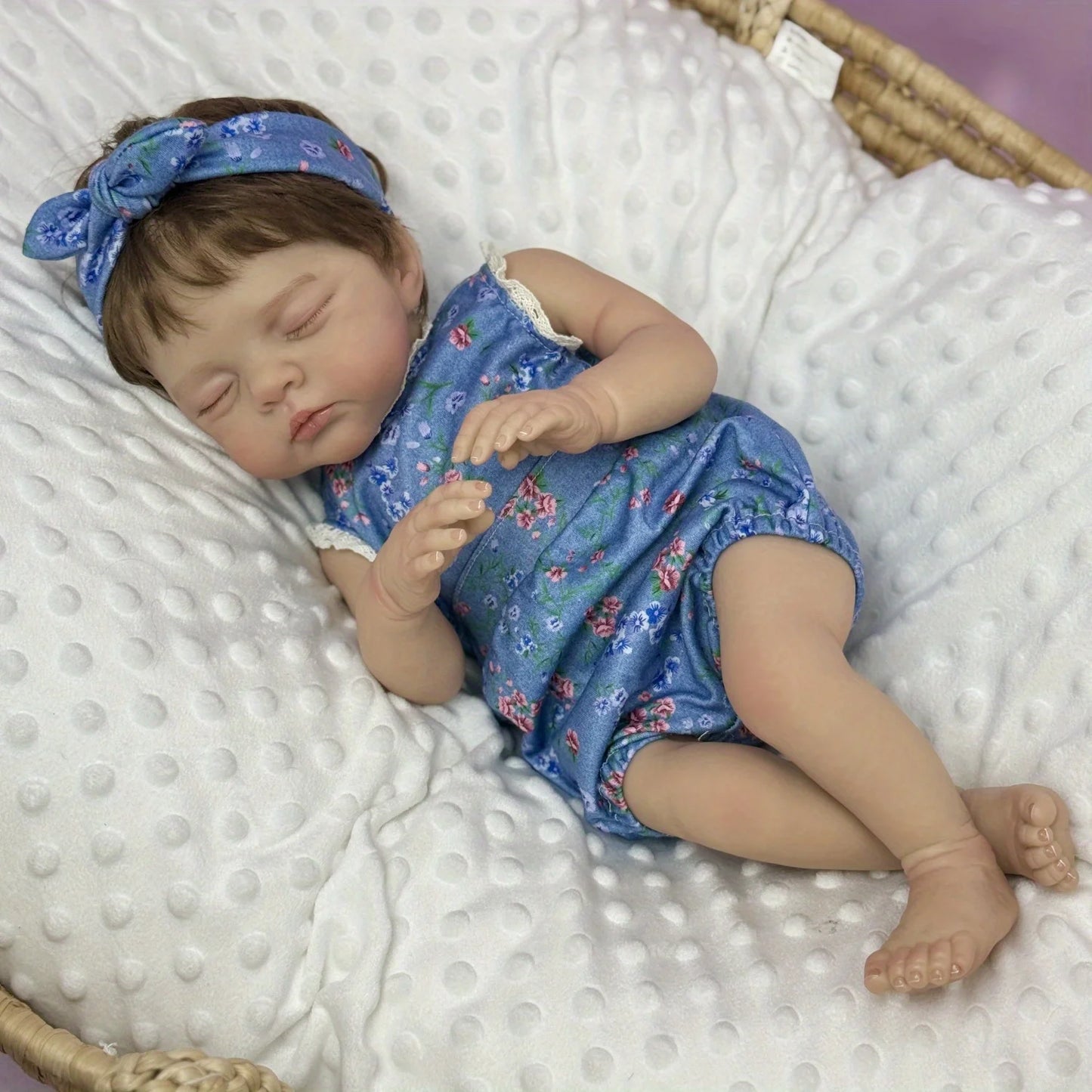 BZDOLL Reborn Doll With Vinyl Limbs Cloth Body Bedtime Toy