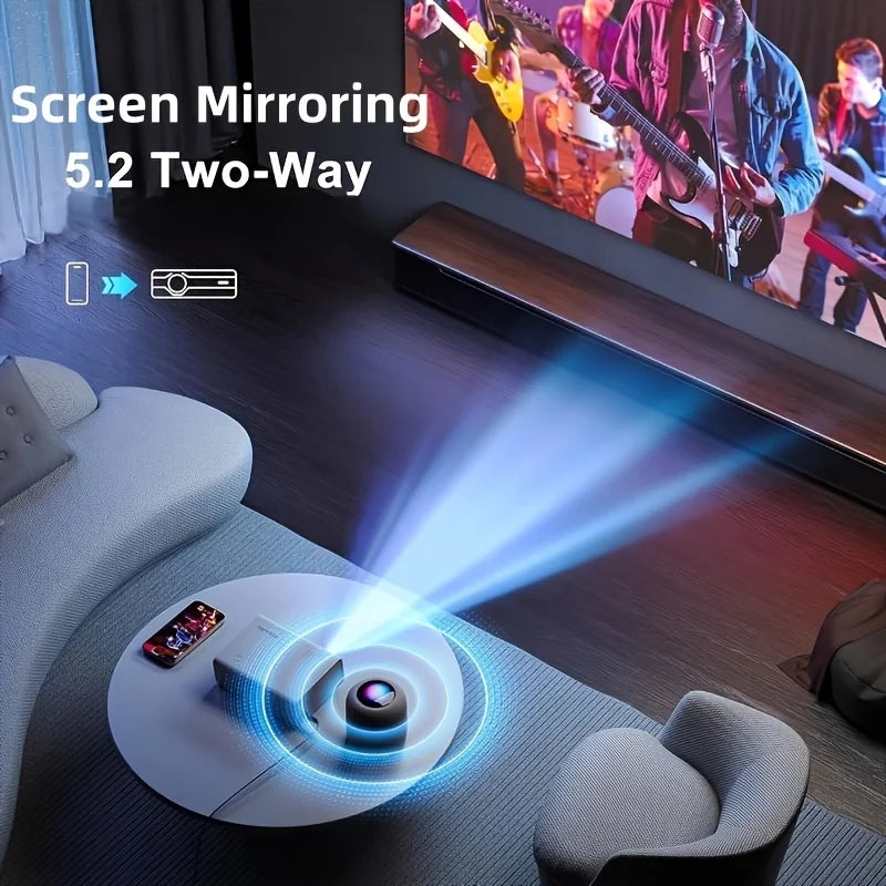 4K Smart Projector With WiFi 6 And Bluetooth 5.2 1080P