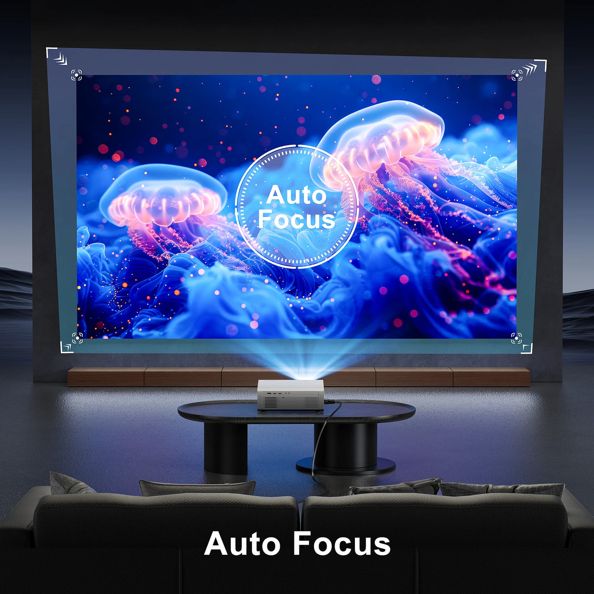 4K Smart Projector With WiFi 6 And Bluetooth 5.2 1080P