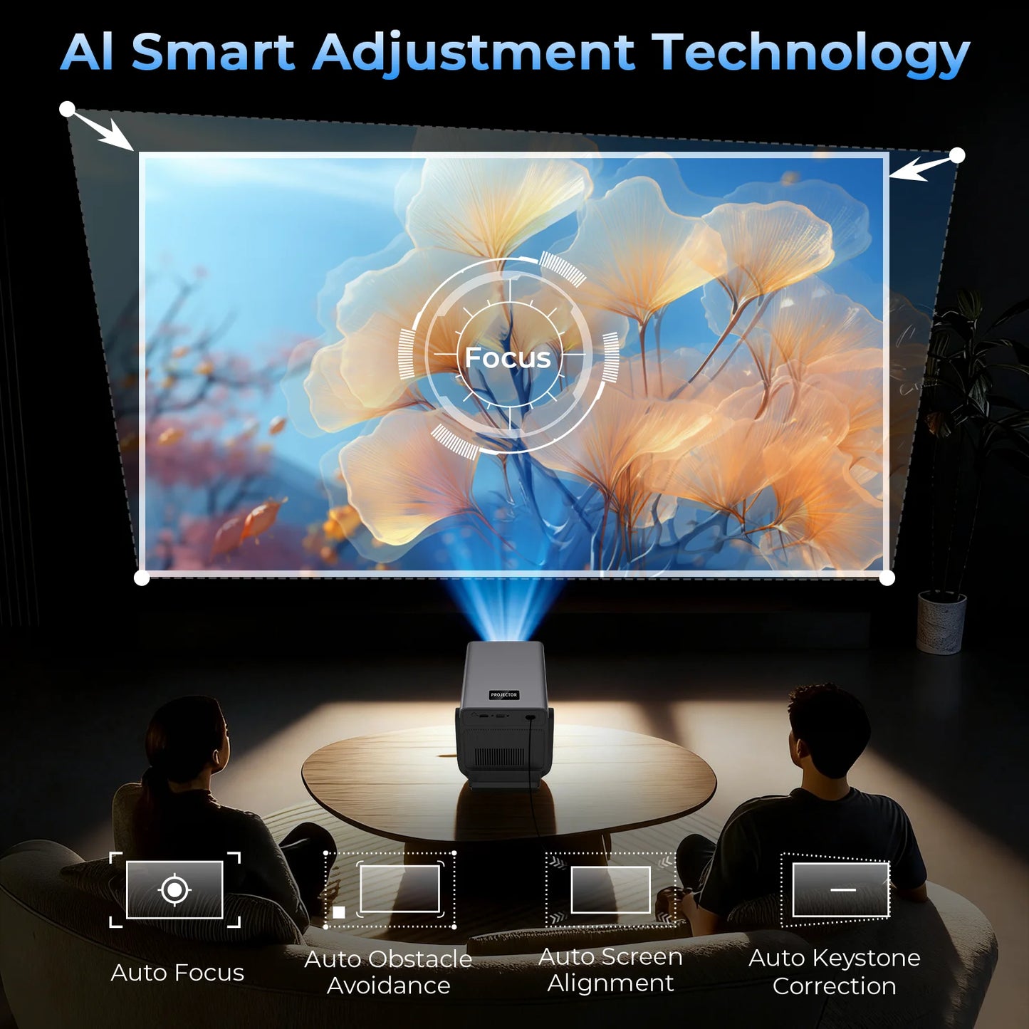 LynCast X7 Projector 1080P Native Auto Focus 8K Support