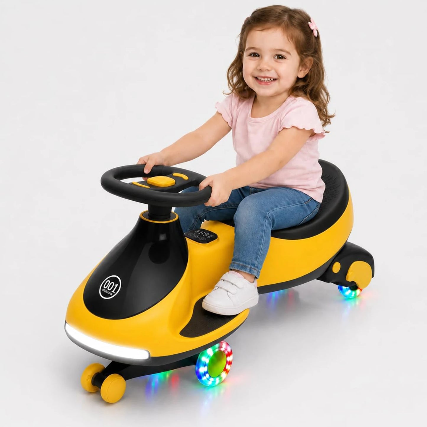 HiMISS 12V Electric Wiggle Car For Kids 2 In 1 Ride On Toy