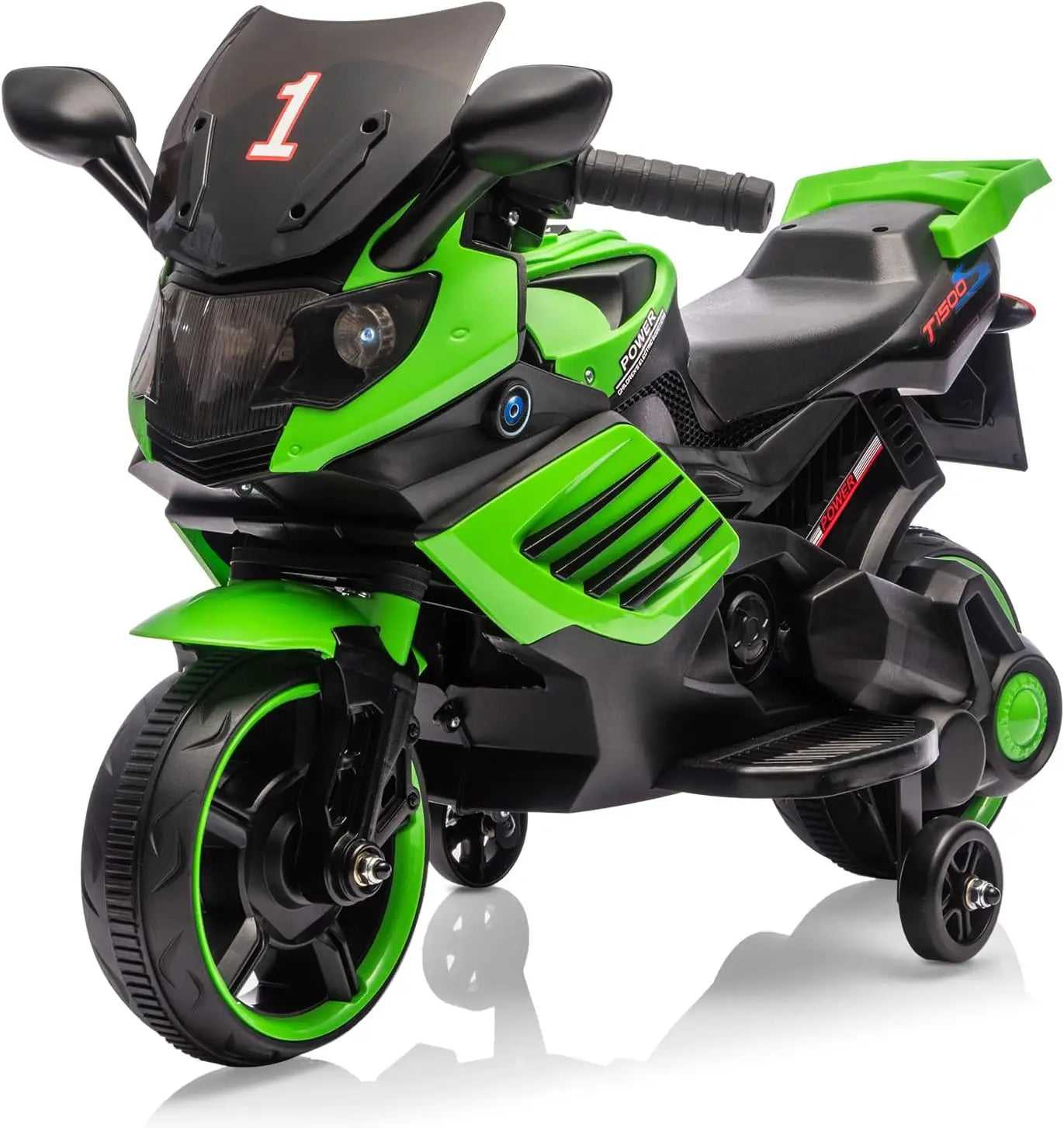 HiMISS 6V Children Motorcycle Ride On Toy With Training Wheels
