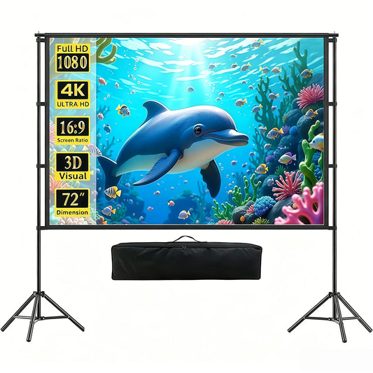 XBJ Portable Outdoor Projector Screen With Stand And Tripod
