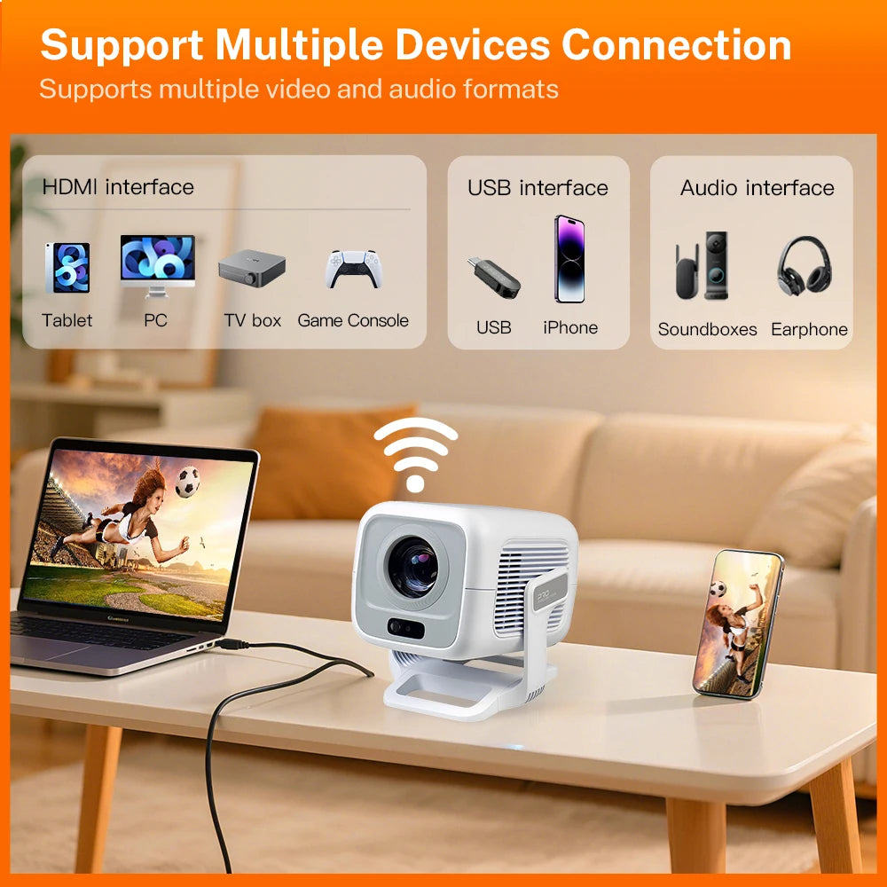LynCast Auto Focus Projector X3A 1080P 4K Playback Portable