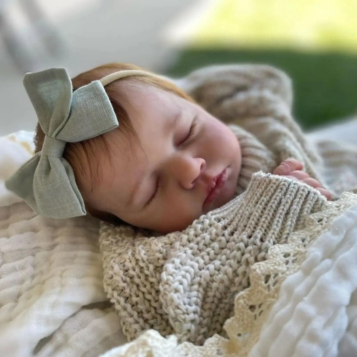 BZDOLL Reborn Doll With 3D Skin And Veins Asleep Newborn Vinyl Limbs
