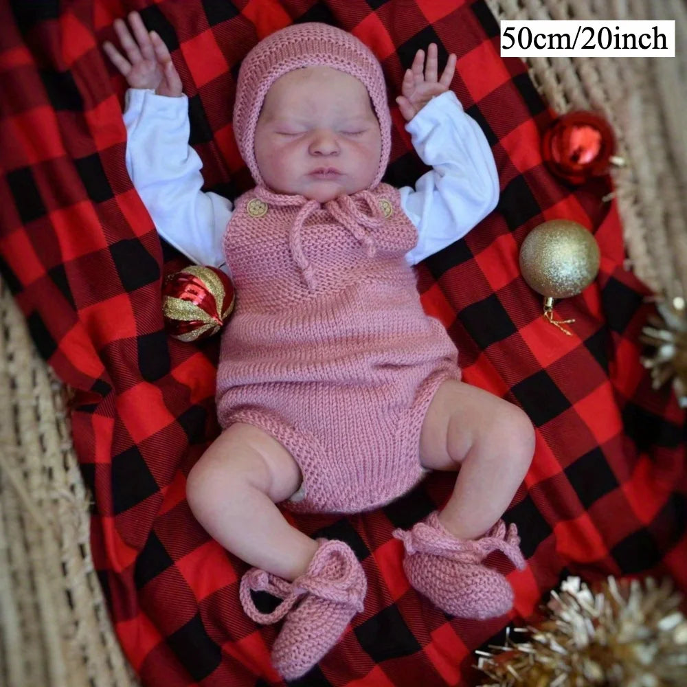 BZDOLL Cute Asleep Reborn Doll Featuring Realistic Veined Skin