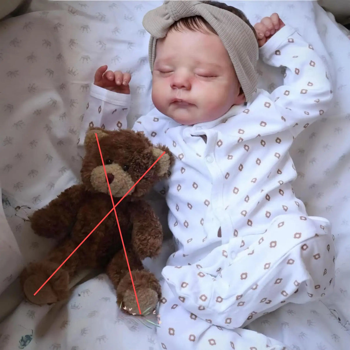 BZDOLL Asleep Reborn Doll Vinyl Limbs Cloth Body Toy Gift