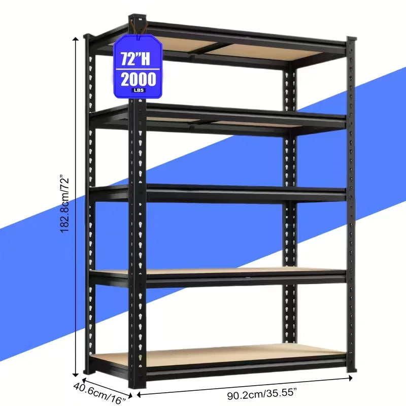 Nnovaroom Adjustable Metal Double Layer Column Shelving Rack