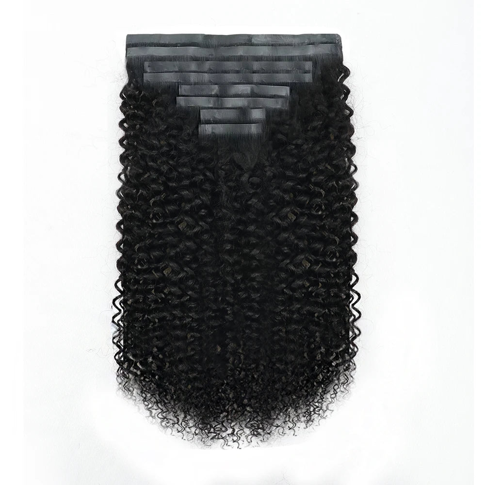 Liqusee Remy Clip-In Hair Extensions Curly Wave 8 Piece Set