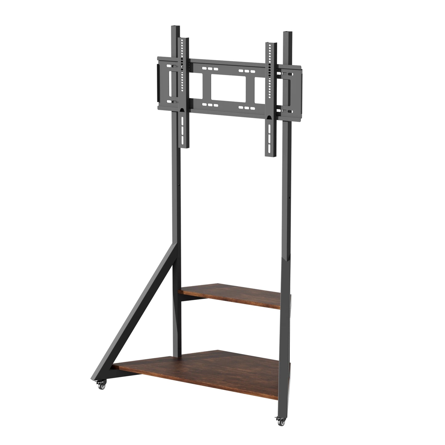 Unho Adjustable Height Rolling TV Floor Stand Bracket Industrial