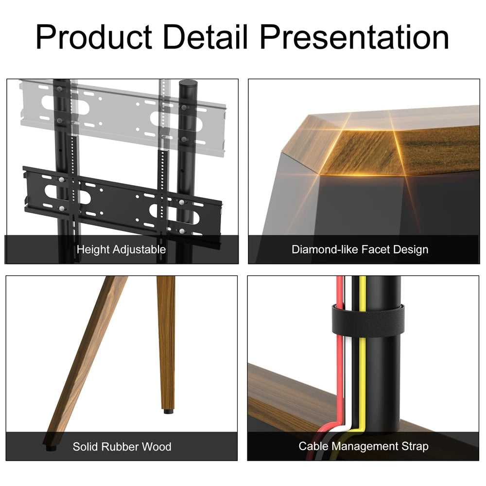 Unho Heavy Duty Metal TV Floor Stand for LED LCD Flat Screens