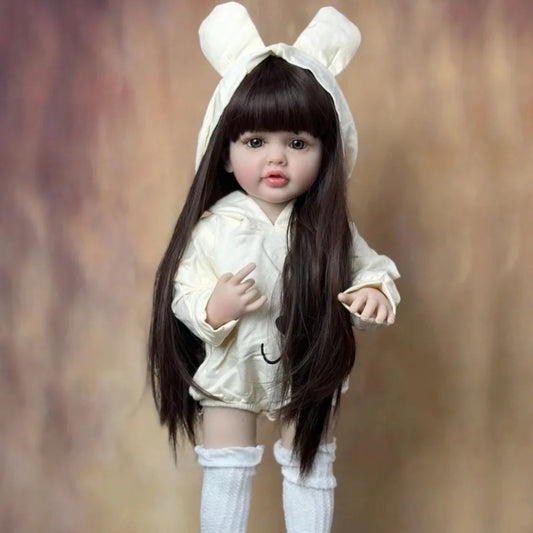 BZDOLL Full Vinyl Princess Reborn Doll With Bottle And Pacifier