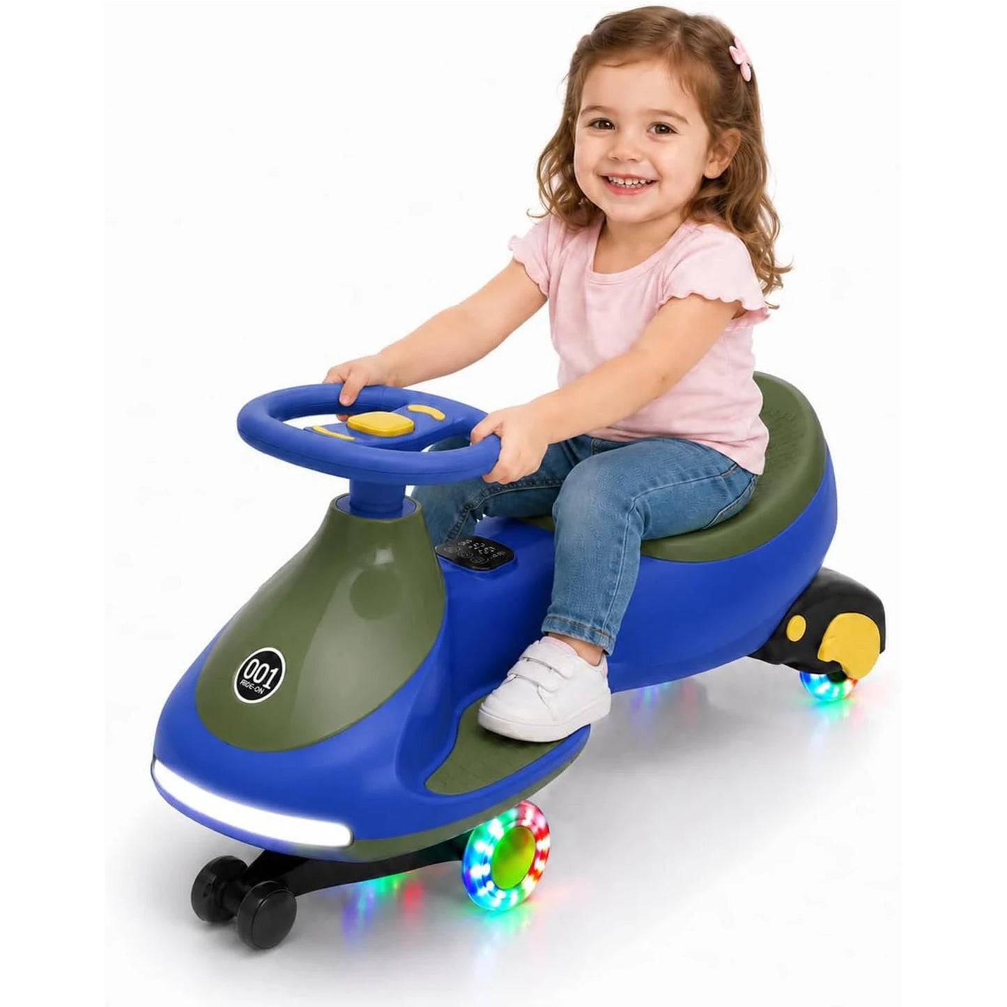 HiMISS 12V Electric Wiggle Car For Kids 2 In 1 Ride On Toy
