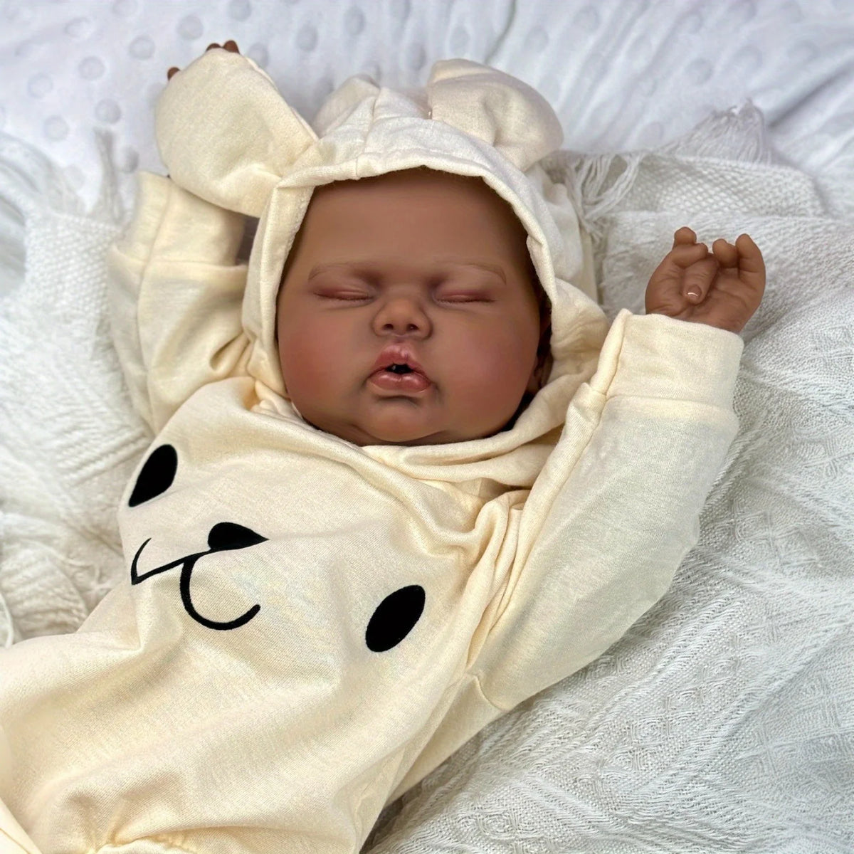 BZDOLL Chubby Reborn Doll Vinyl Limbs Cloth Body Lifelike Toy