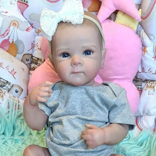 BZDOLL Full Vinyl Reborn Baby Girl Doll Toy For Child