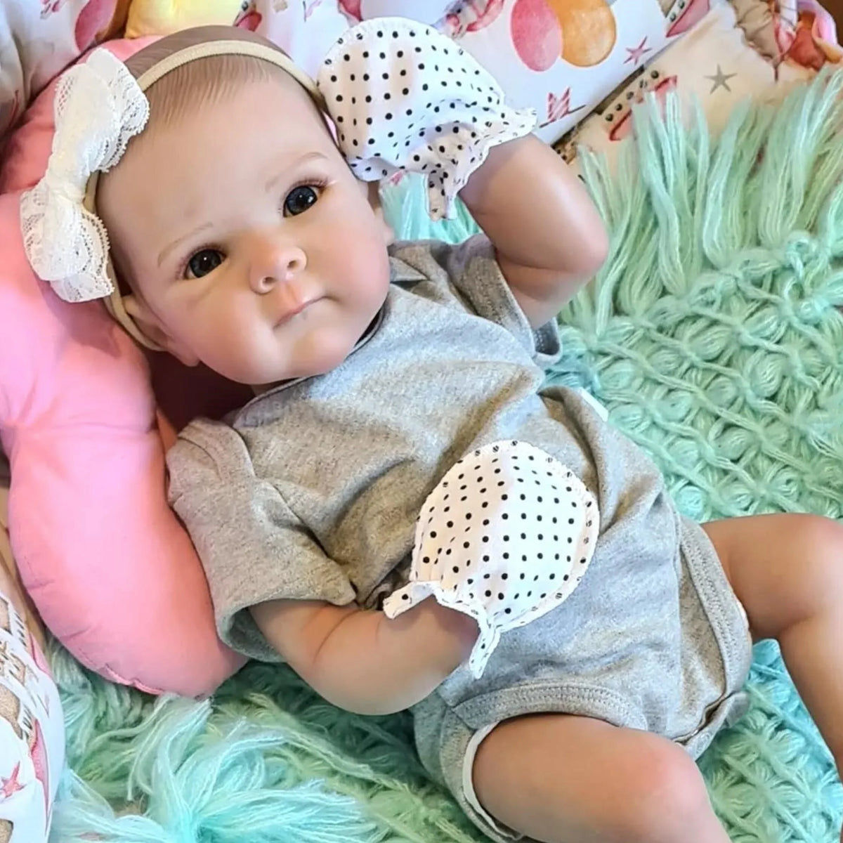 BZDOLL Full Vinyl Reborn Baby Girl Doll Toy For Child