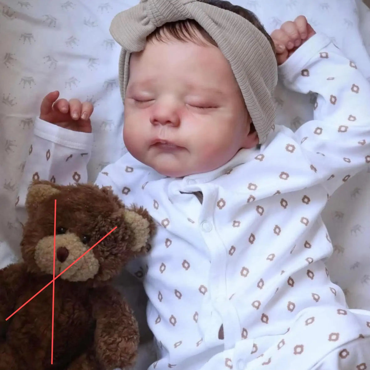 BZDOLL Asleep Reborn Doll Vinyl Limbs Cloth Body Toy Gift