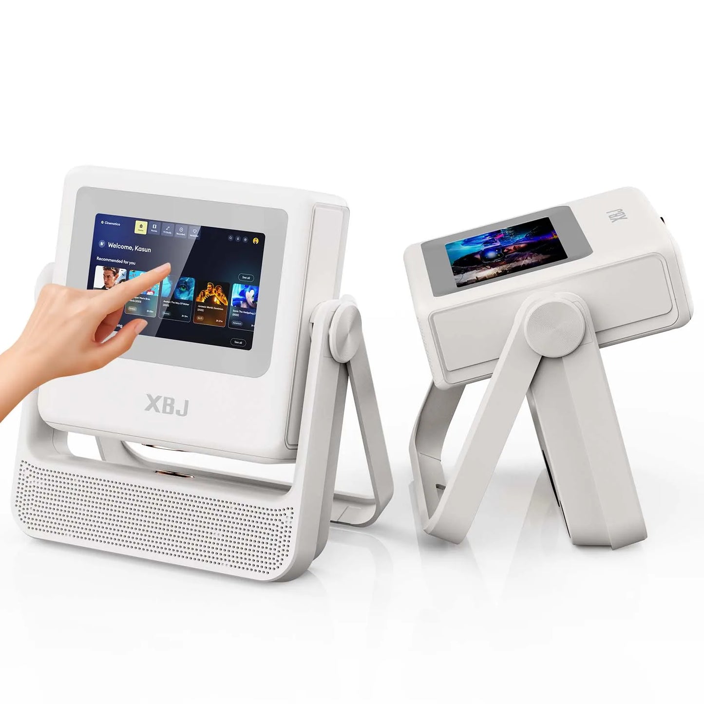 4K Touch Screen Portable Projector With WiFi Bluetooth Smart Auto Focus