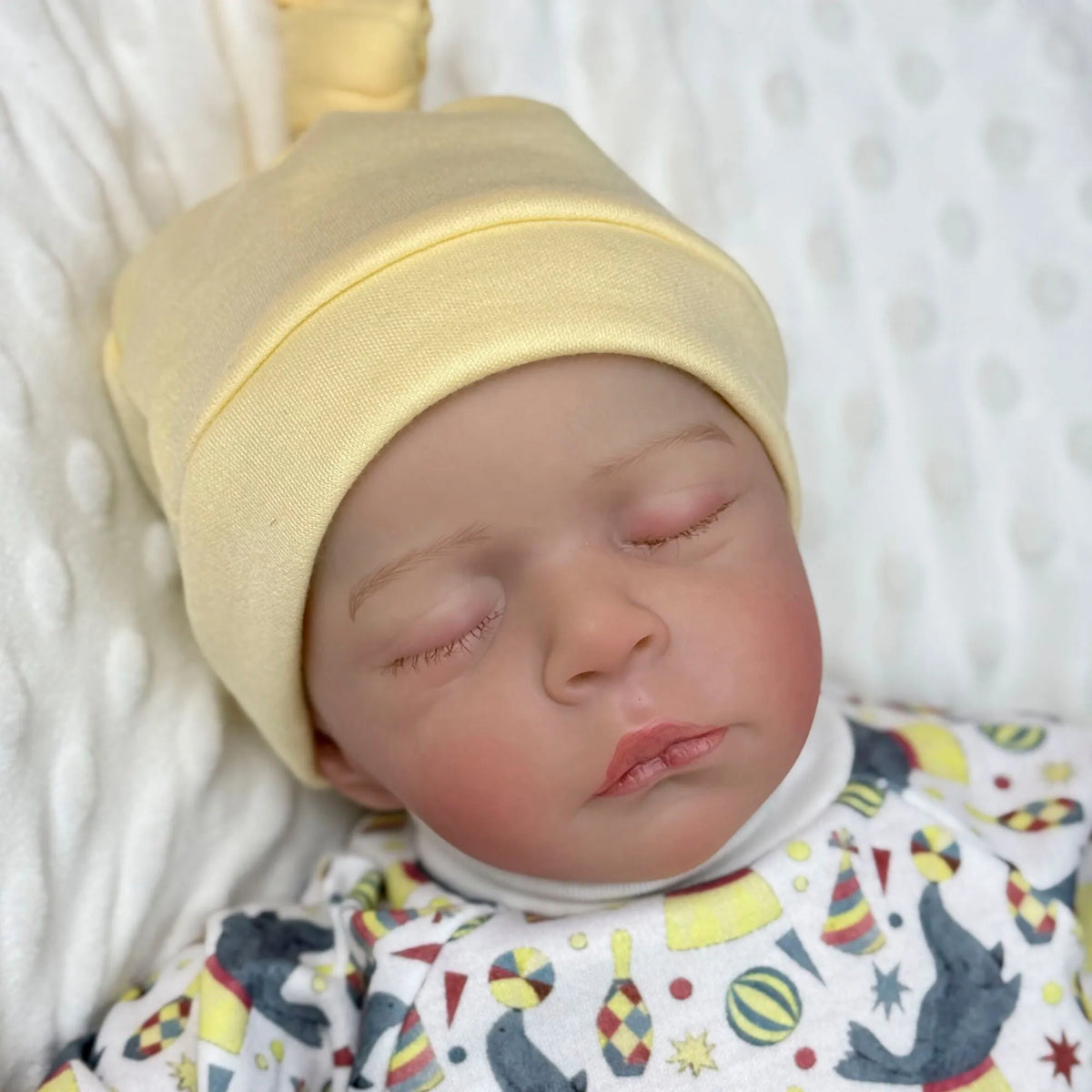 BZDOLL Asleep Reborn Doll Soft Vinyl Limbs Cloth Body 3D Paint Visible Veins