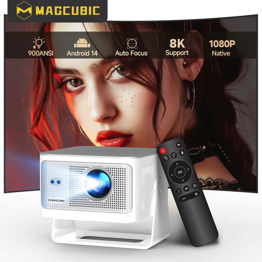 Magcubic HY350Max 900ANSI Android 14 Auto Focus 8K Native Projector
