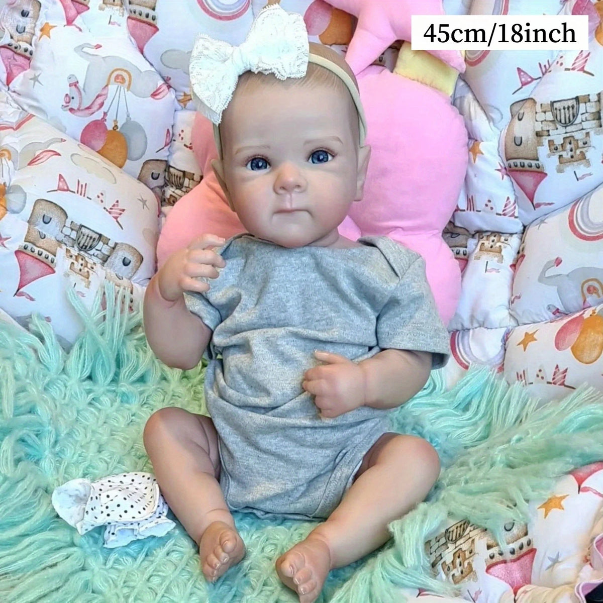 BZDOLL Full Vinyl Reborn Baby Girl Doll Toy For Child