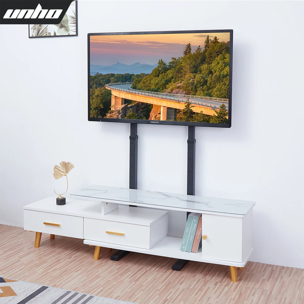 Unho Adjustable Floor TV Stand Mount For Flat Panel Screens