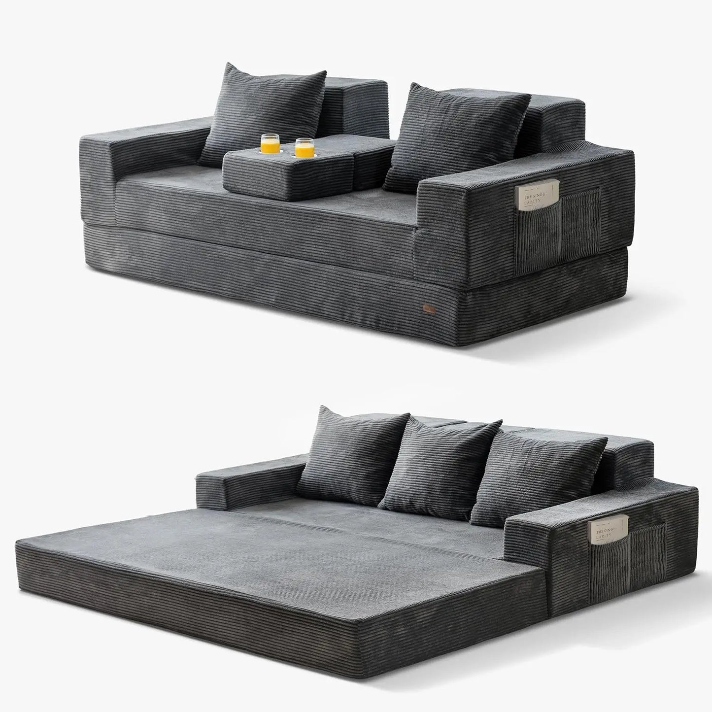 HUANZHUANG Convertible Sofa Bed 4 In 1 Modern Foldable Sofa