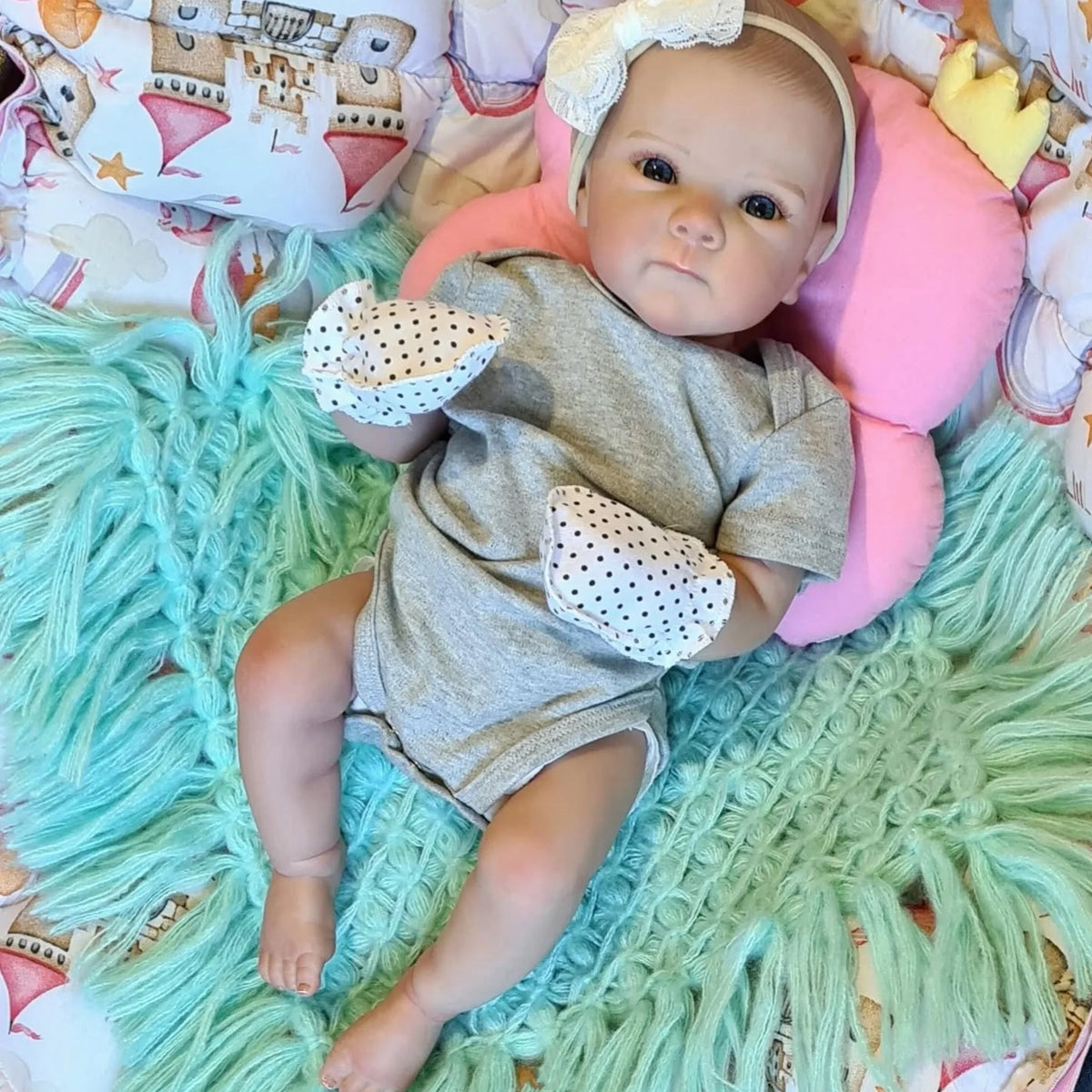 BZDOLL Full Vinyl Reborn Baby Girl Doll Toy For Child