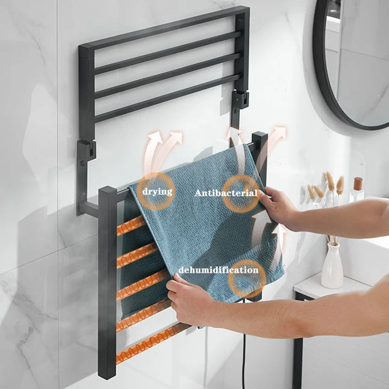 Electric Towel Rack With Digital Display Wall Mounted 55W