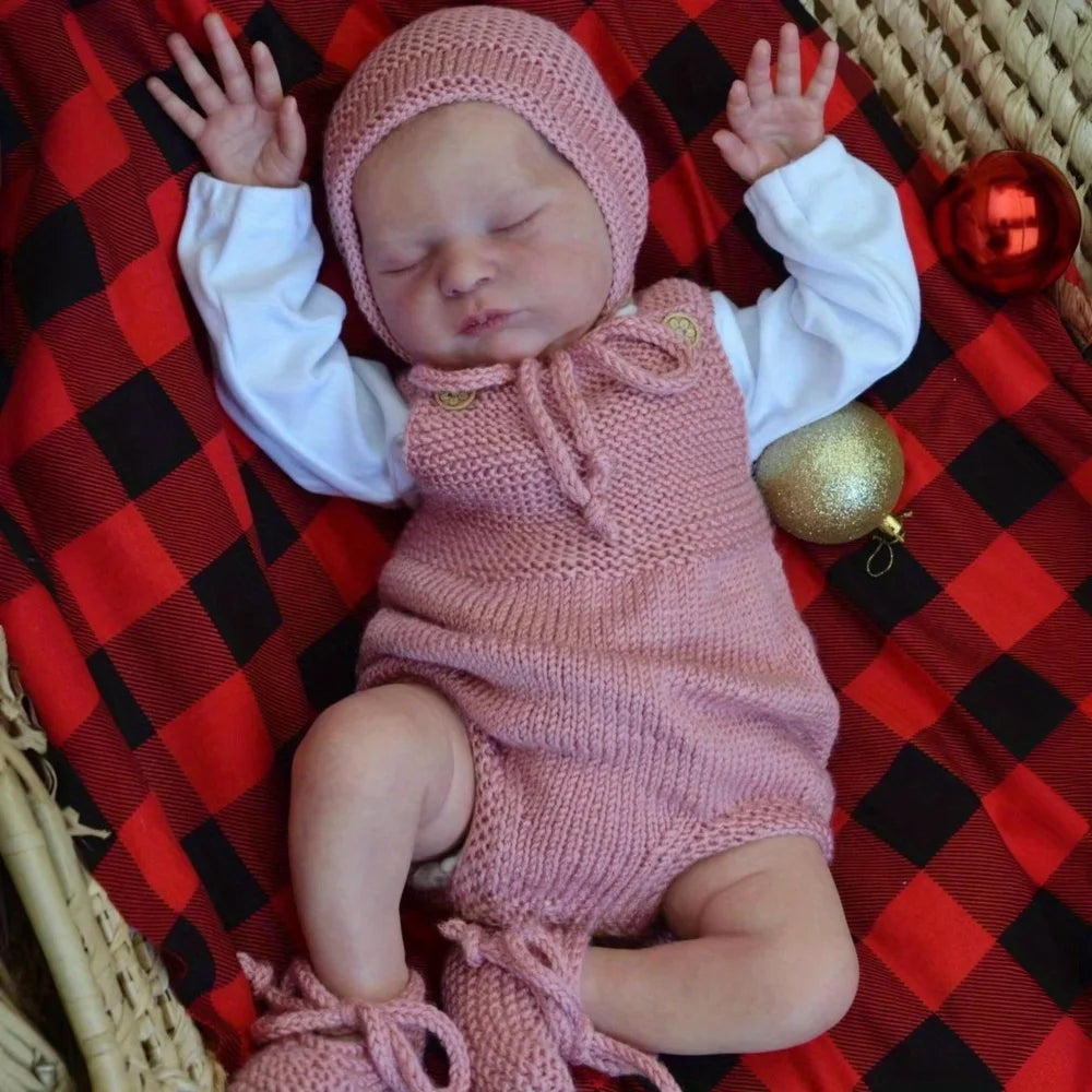 BZDOLL Cute Asleep Reborn Doll Featuring Realistic Veined Skin