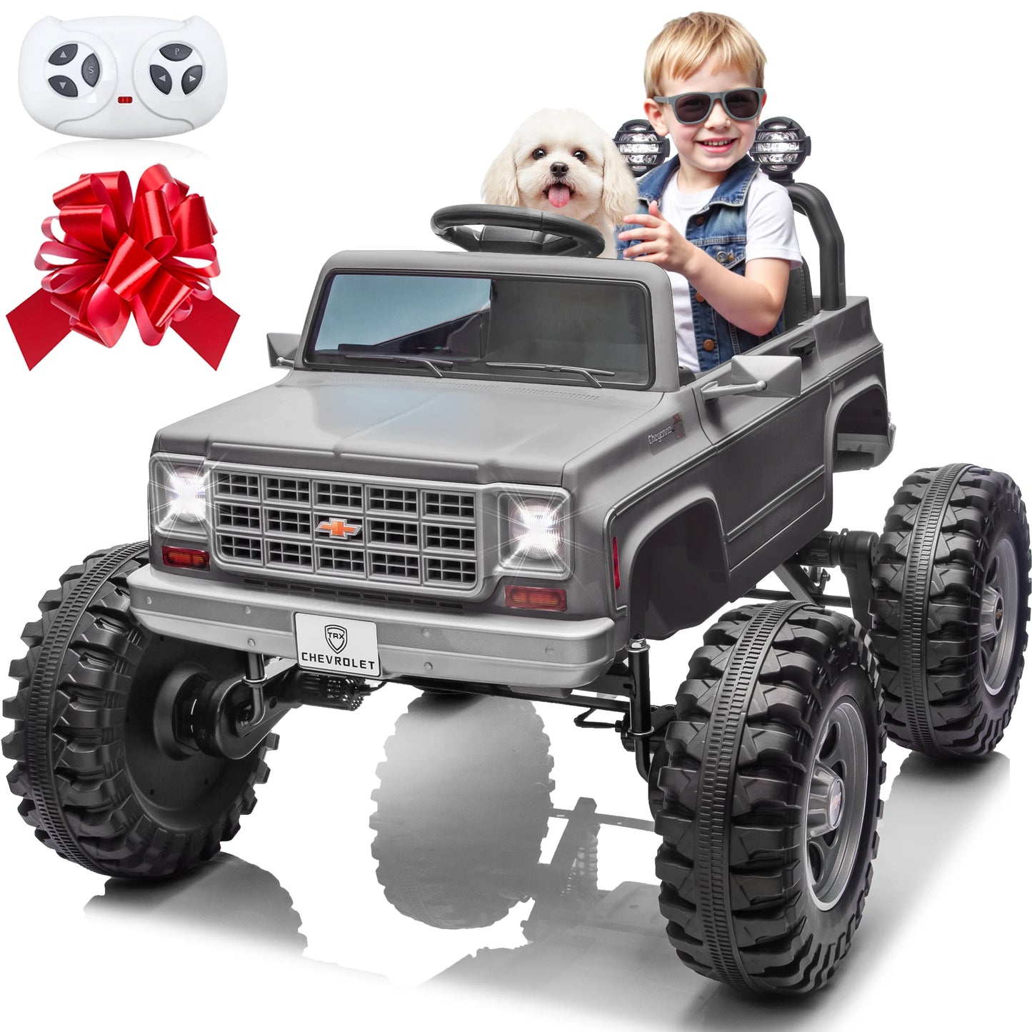 JOYRACER Licensed Chevrolet Cheyenne 24V Ride On Car With Remote Control