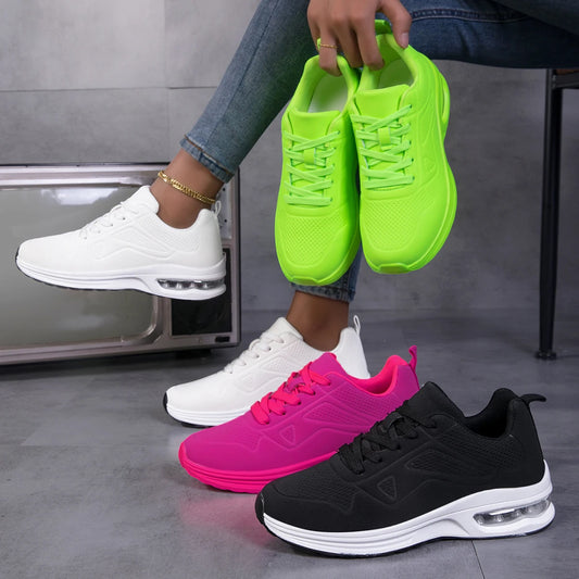 Women Air Cushion Breathable Lightweight Running Walking Sneakers Non Slip
