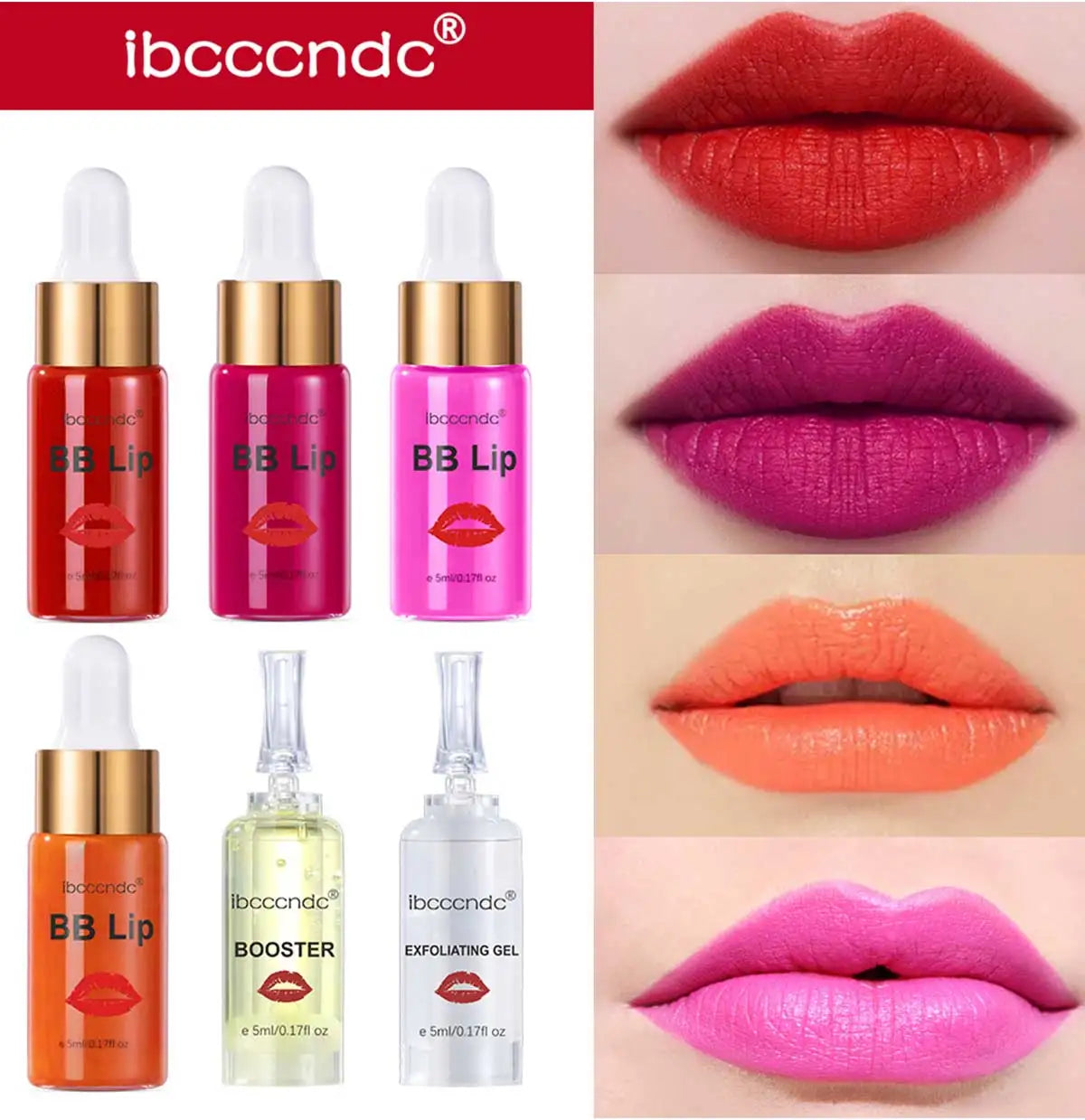 Ibcccndc BB Lip Serum Ampoule Moisturizing Long Lasting Tinted Gloss