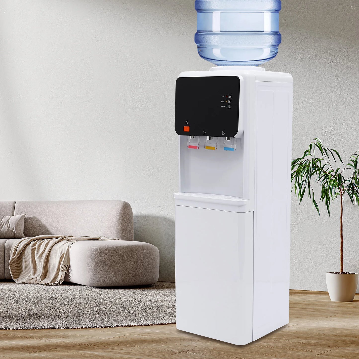 Hot And Cold Water Dispenser 500W Heating 75W Cooling
