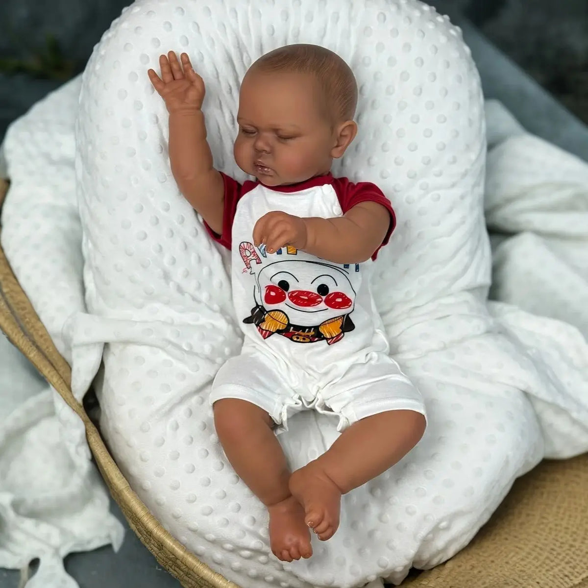BZDOLL Sleeping Reborn Doll Vinyl Limbs Cloth Body Collectible Gift