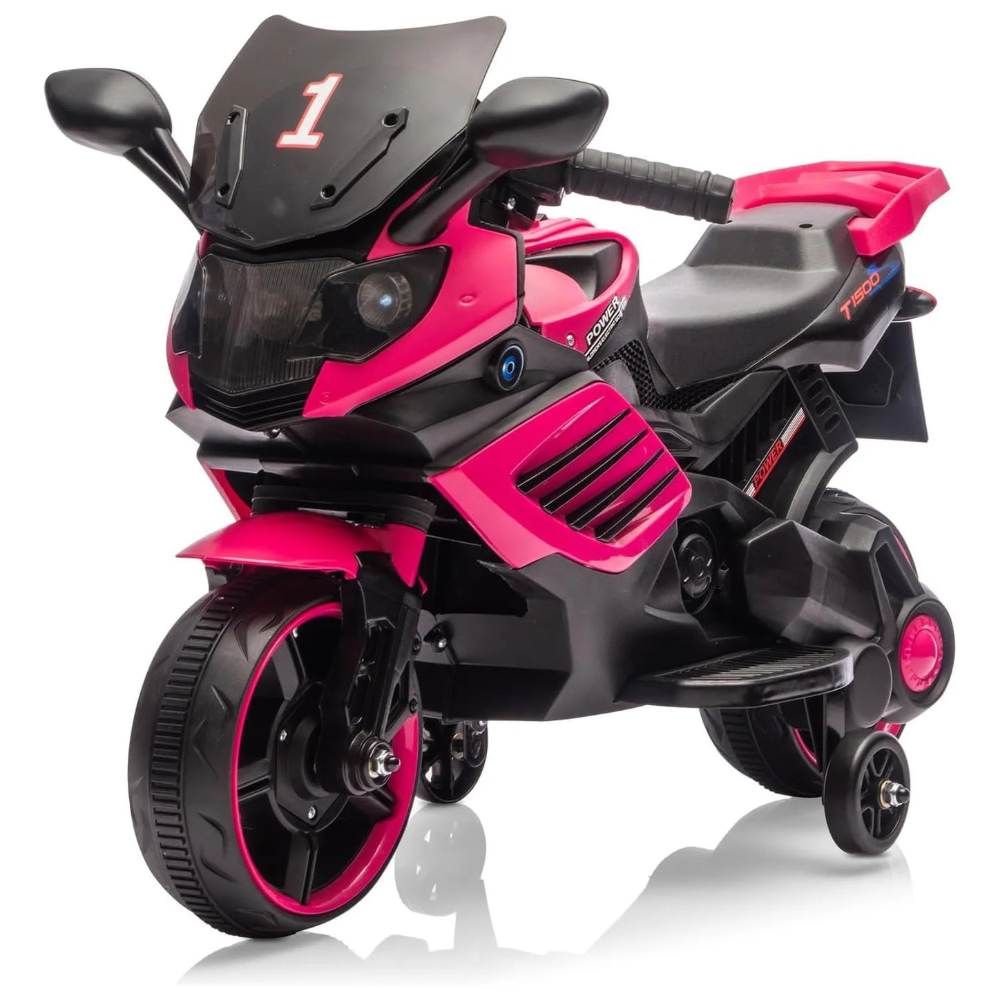 HiMISS 6V Children Motorcycle Ride On Toy With Training Wheels