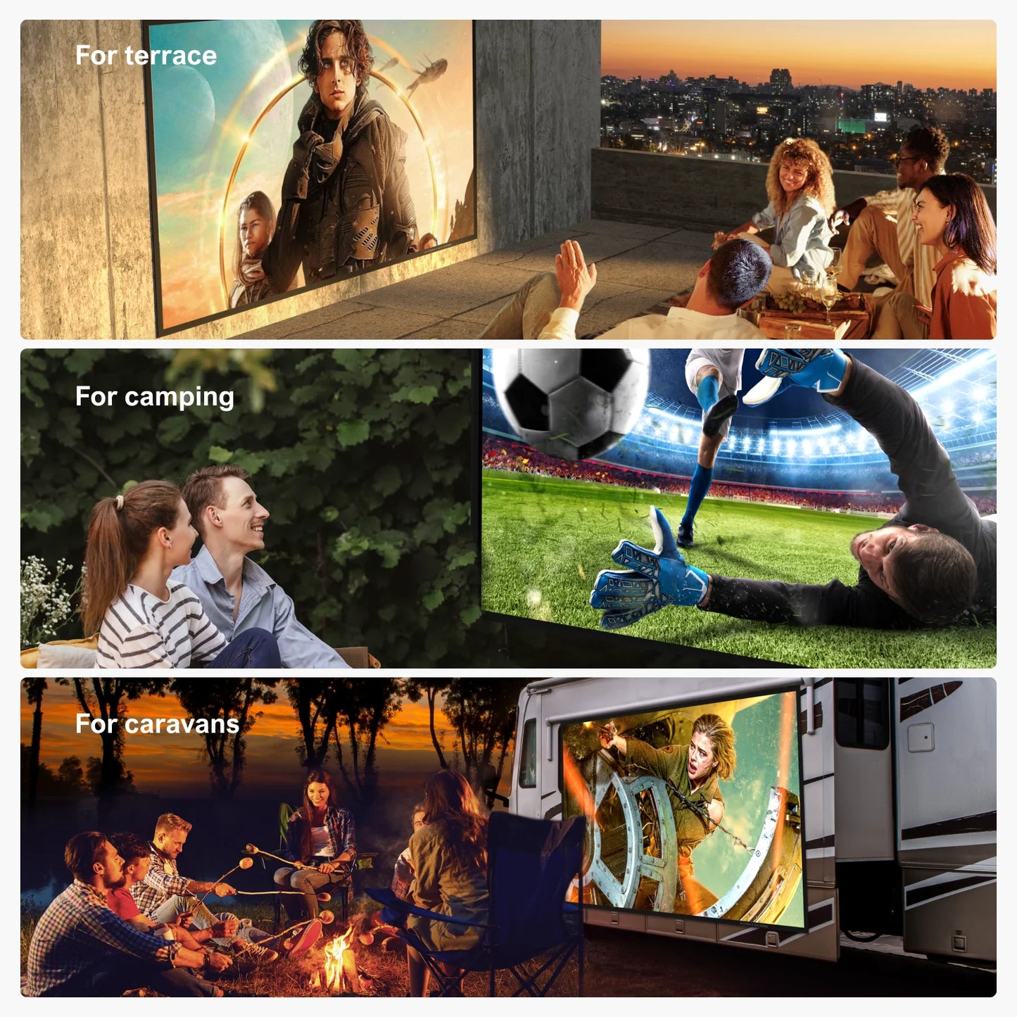 ULTIMEA EALR Projector Screen 2.0 Gain For Outdoor Theater