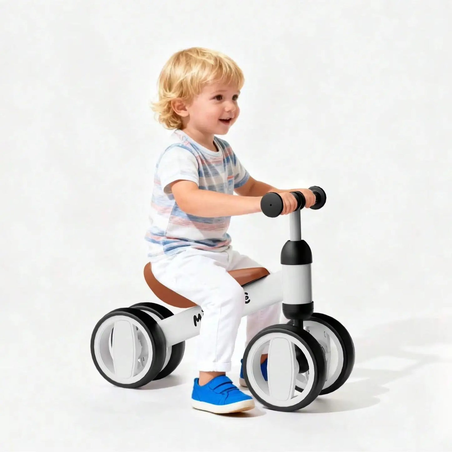 Toddler Balance Bike 4Wheel NoPedal Ride On Toy For Kids