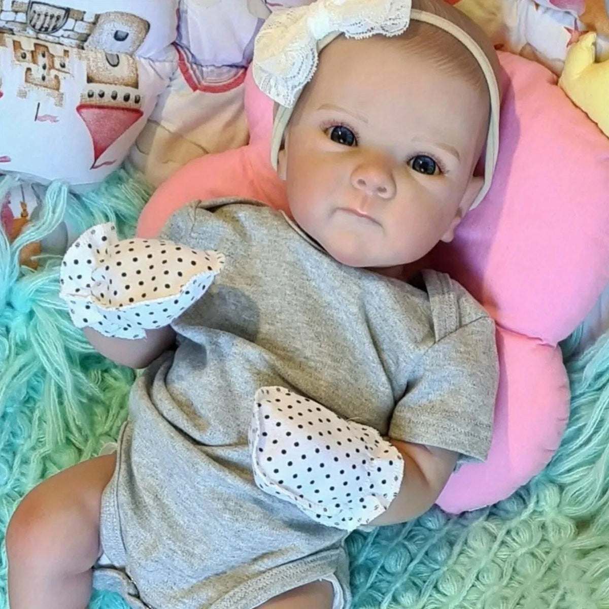 BZDOLL Full Vinyl Reborn Baby Girl Doll Toy For Child