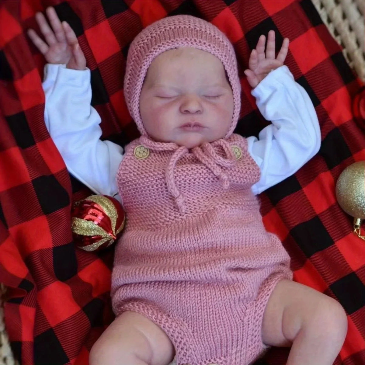BZDOLL Cute Asleep Reborn Doll Featuring Realistic Veined Skin