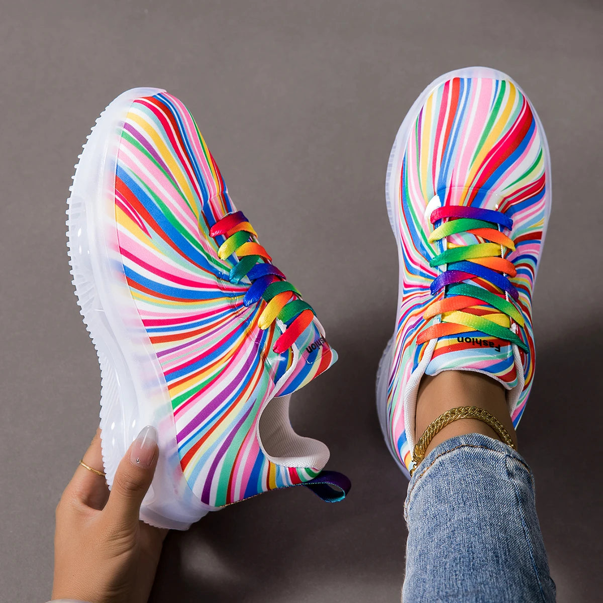 Women Air Cushion Sneakers Lightweight Shock Absorb Casual Sports Footwear
