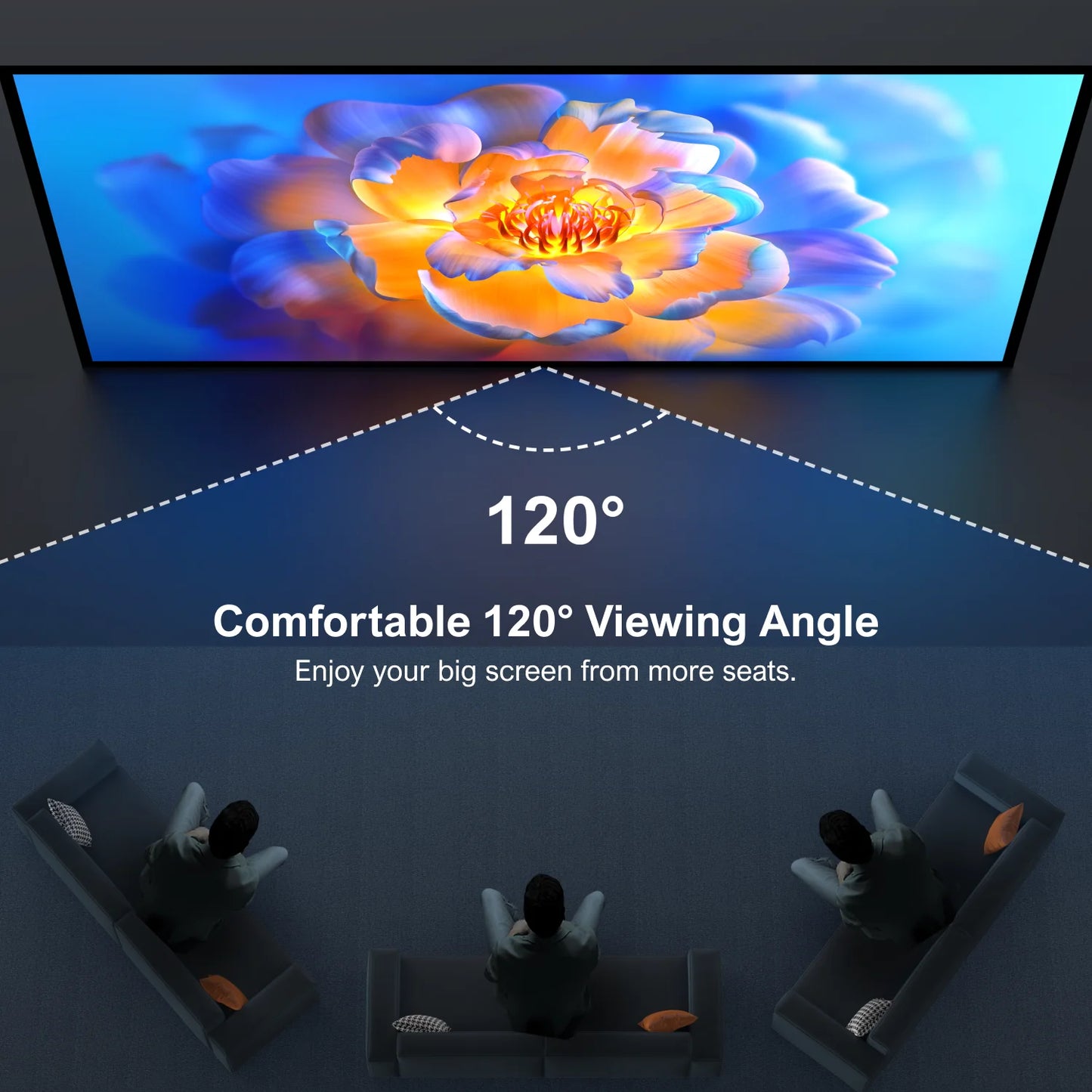 ULTIMEA EALR Projector Screen 2.0 Gain For Outdoor Theater