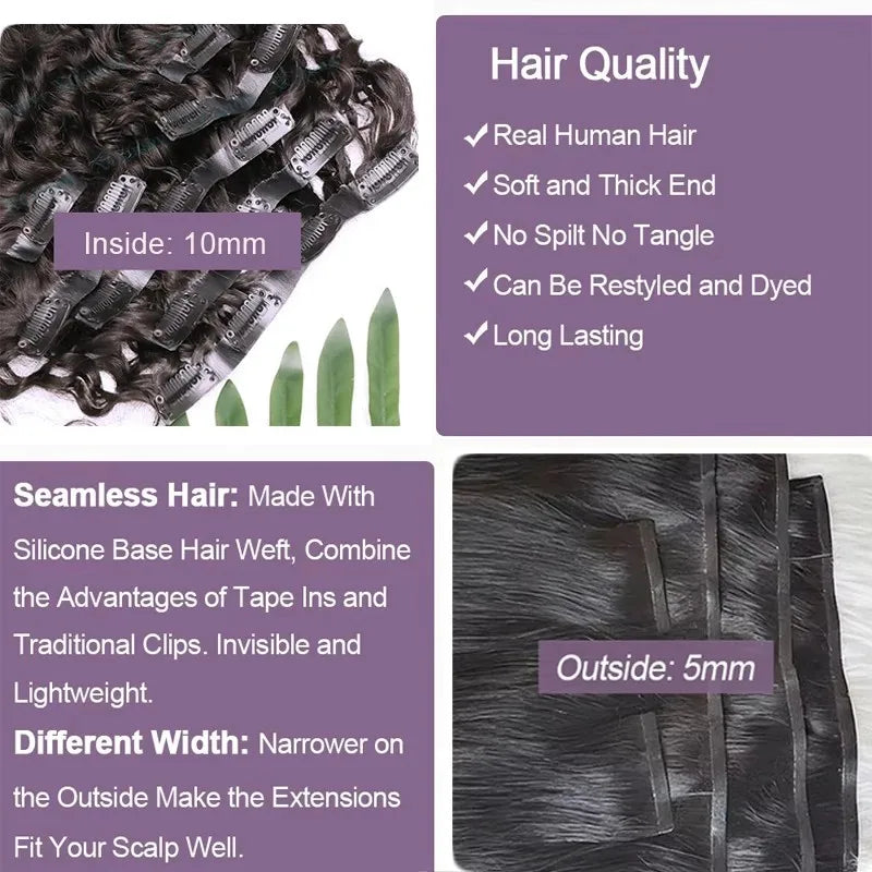Line Hair Vietnamese 9 Clip In Remy Hair Extensions DeepWave