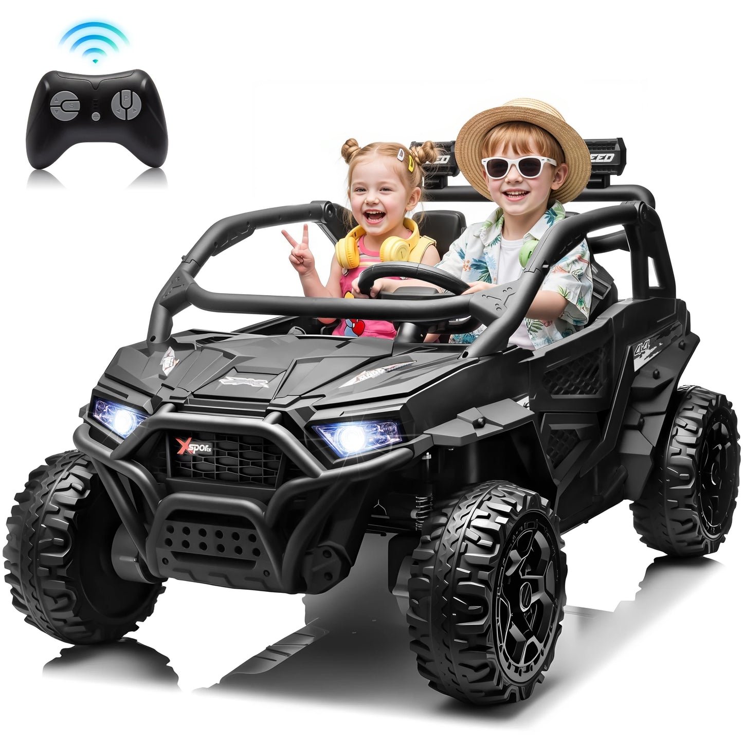 Joyracer 24V 4WD Kids Electric UTV Ride-On With Music LED Lights