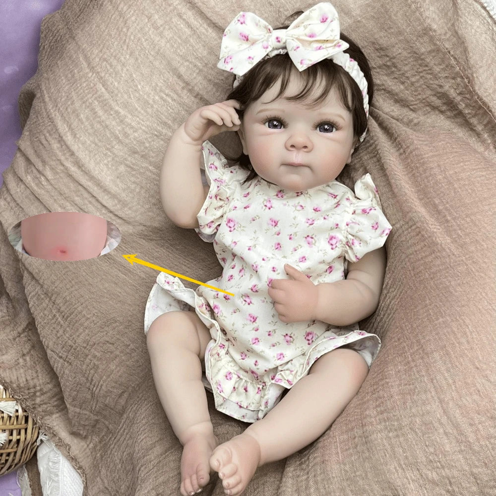 BZDOLL Full Vinyl Reborn Baby Doll Handmade Gift For Kids