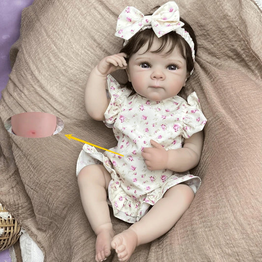 BZDOLL Full Vinyl Reborn Baby Doll Handmade Gift For Kids