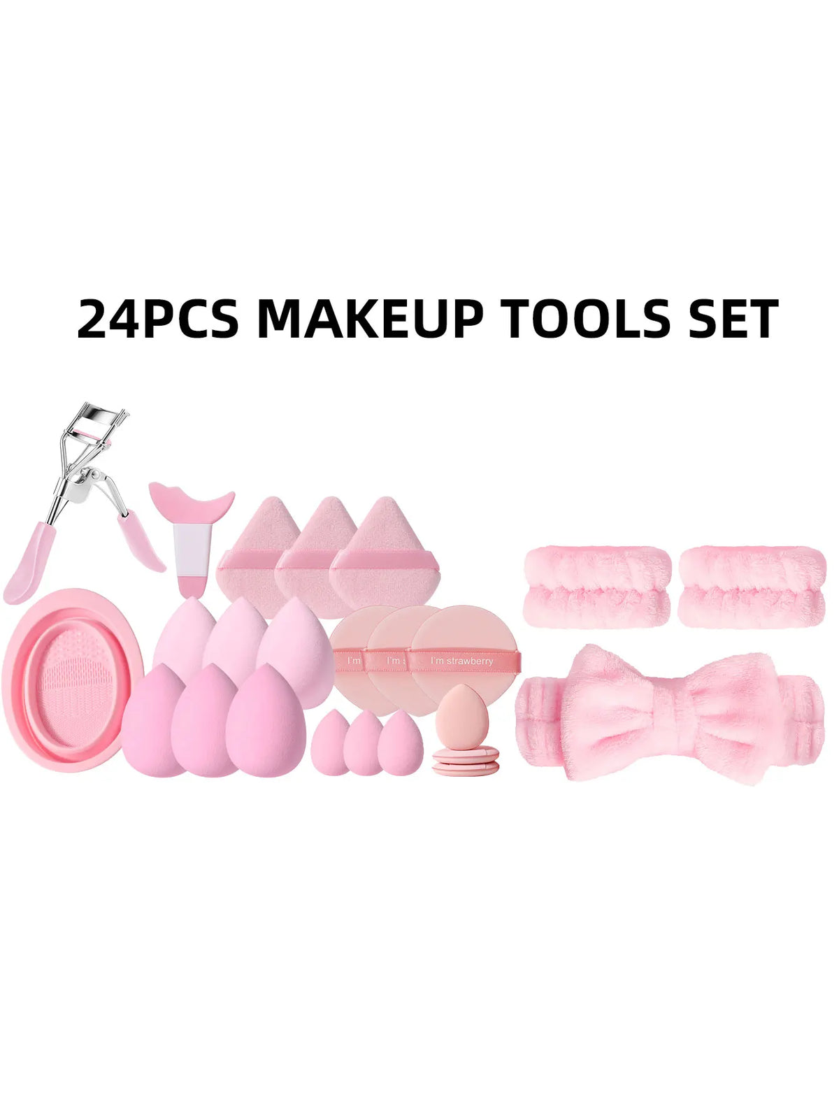 Professional 50 Piece Makeup Brush Collection With Cosmetic Bag Sponges