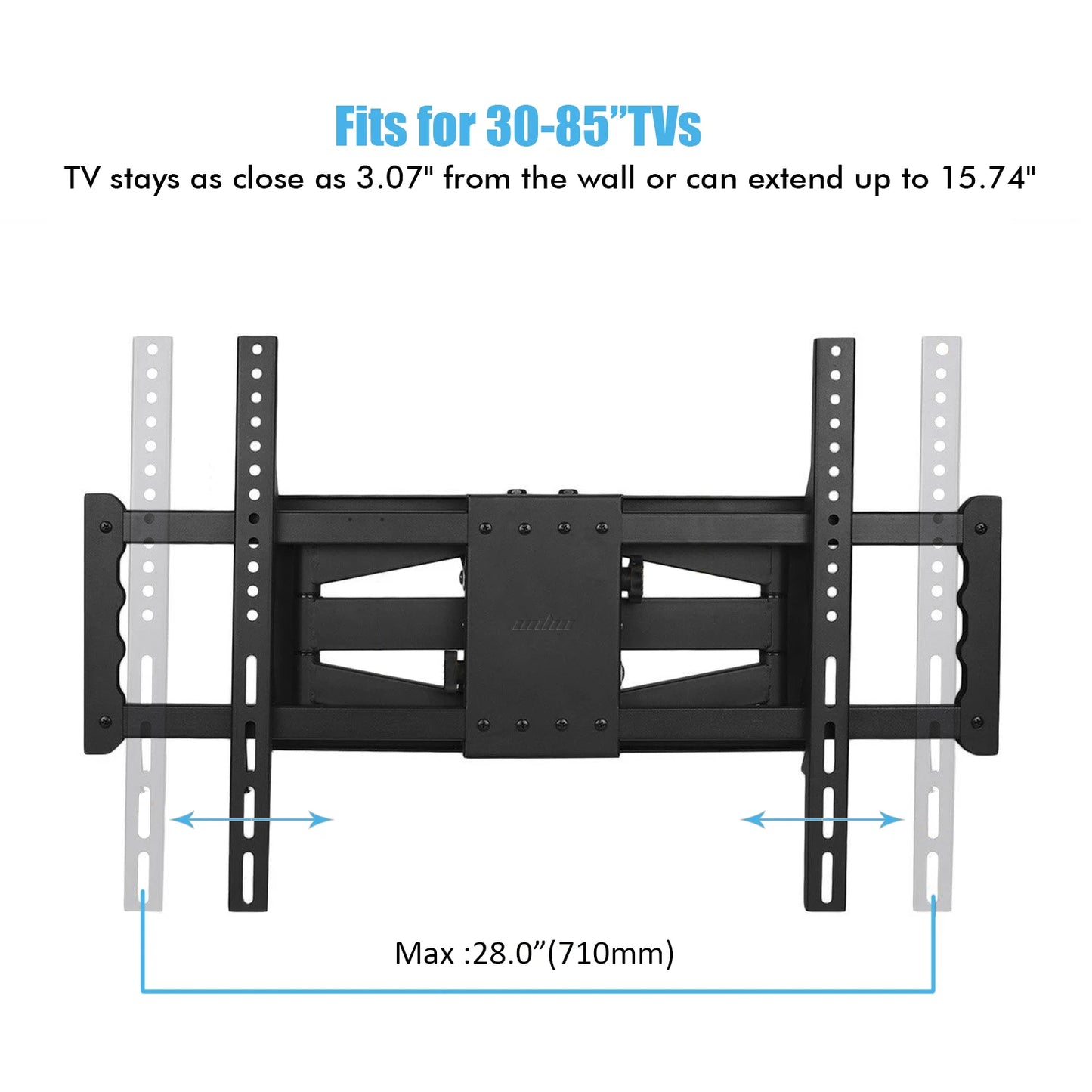 Unho Full Motion TV Wall Mount For 32-85 Inch TVs Dual Arms